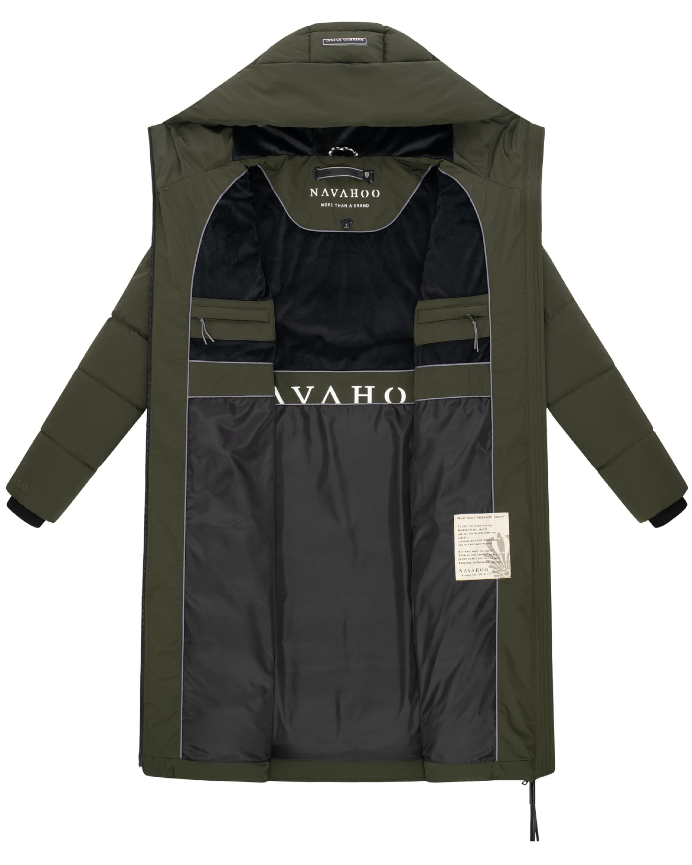 NAVAHOO Zimný kabát 'Schokokuss XIV' - Zelená