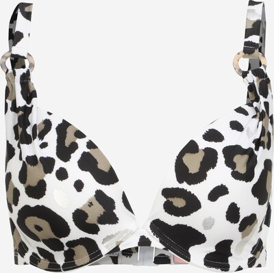 Hunkemöller Hauts de bikini en beige / noir / argent / blanc cassé, Vue avec produit