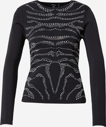 T-shirt Karen Millen en noir : devant