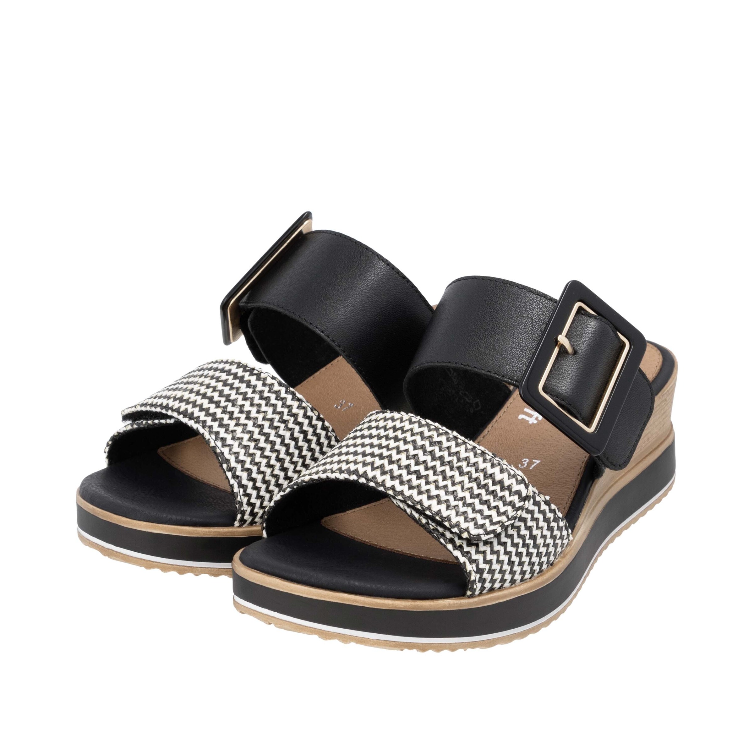 REMONTE Pantolette in Schwarz