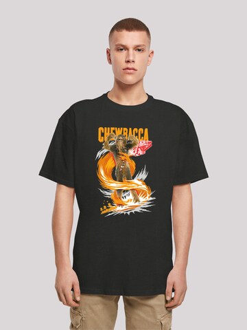 Maglietta 'Star Wars Chewbacca Gigantic' di F4NT4STIC in nero: frontale