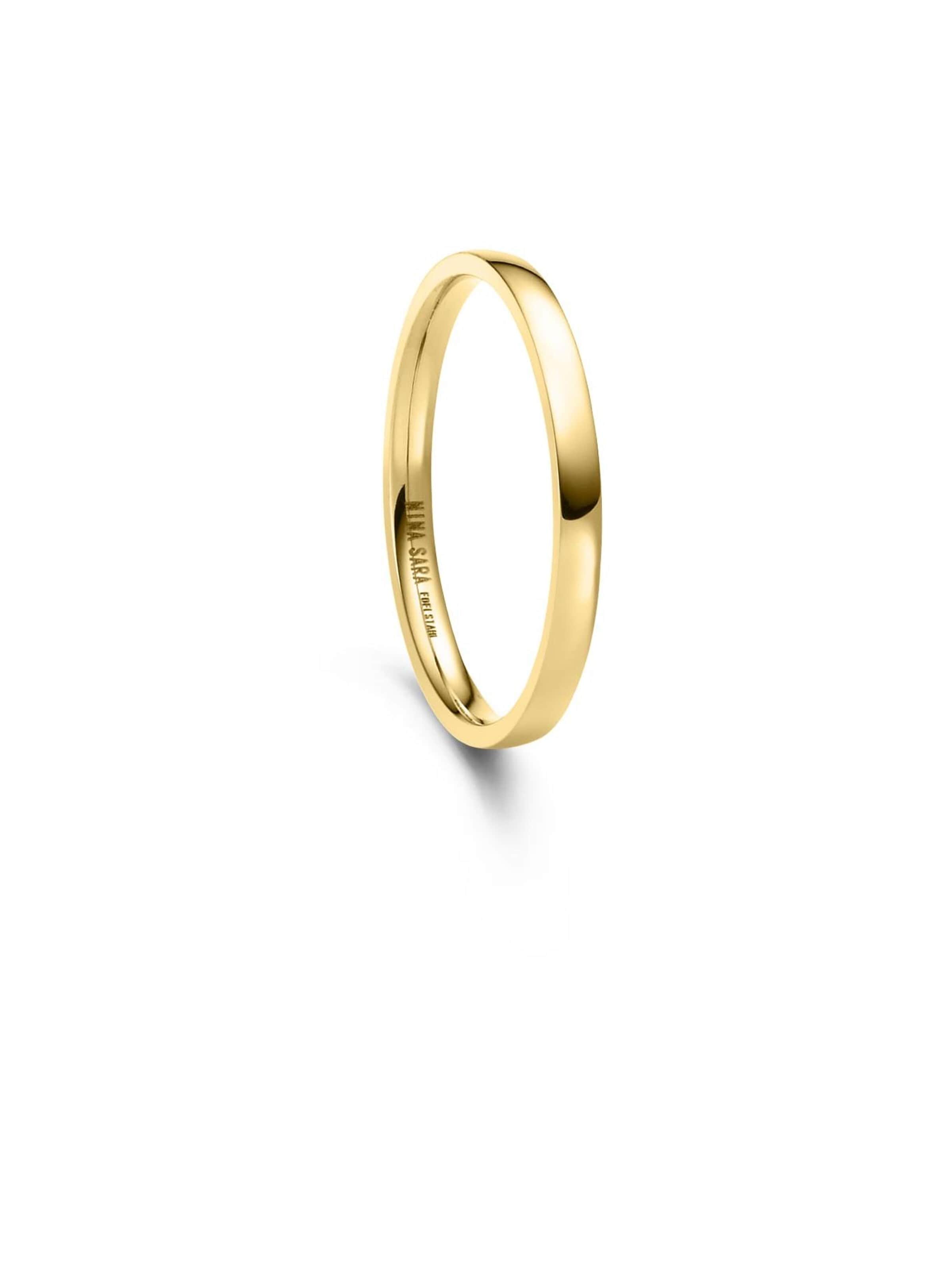 MARRYA Ring 'MARRYA NS-02 Ehering aus Edelstahl' in Goud: voorkant
