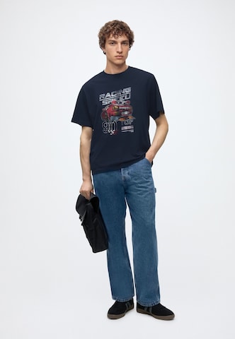JACK & JONES Shirt 'JORRETRO ACTION MOVIE' in Blauw