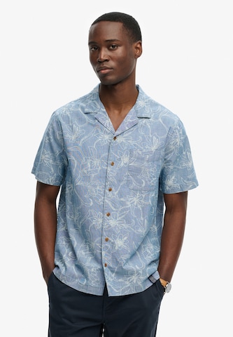 Chemise 'Vintage Loom Cabana' Superdry & Co en bleu : devant