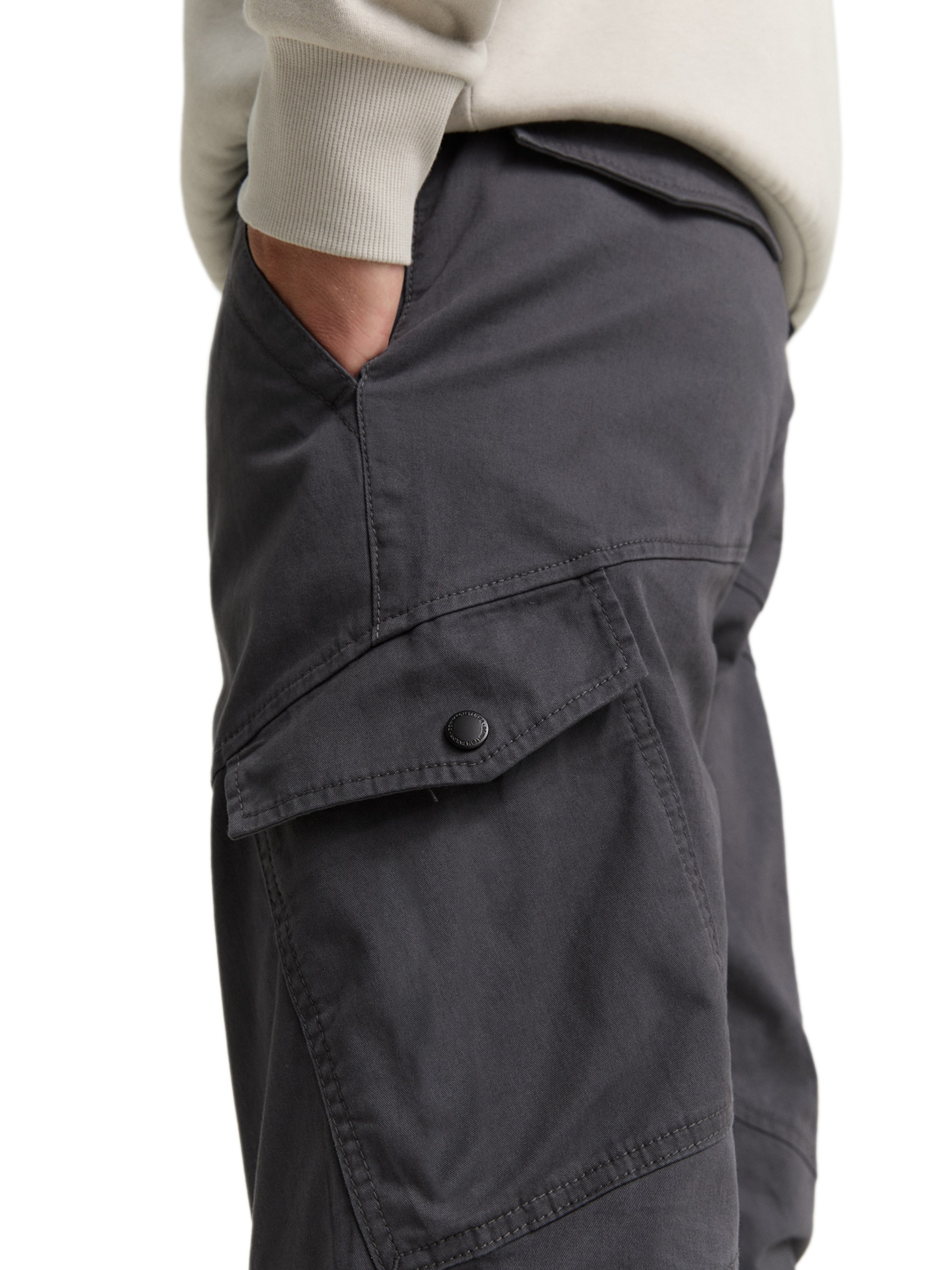 TOM TAILOR DENIM Slimfit Kargo hlače | siva barva