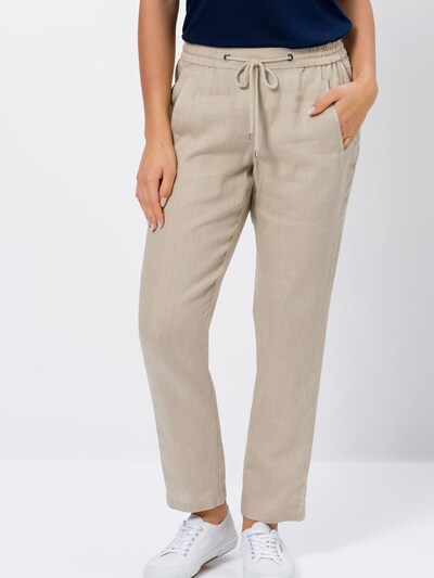 zero Hose in beige, Modelansicht