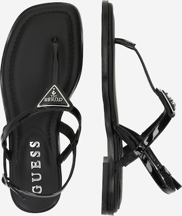 GUESS T-Bar Sandals 'Rainey' in Black