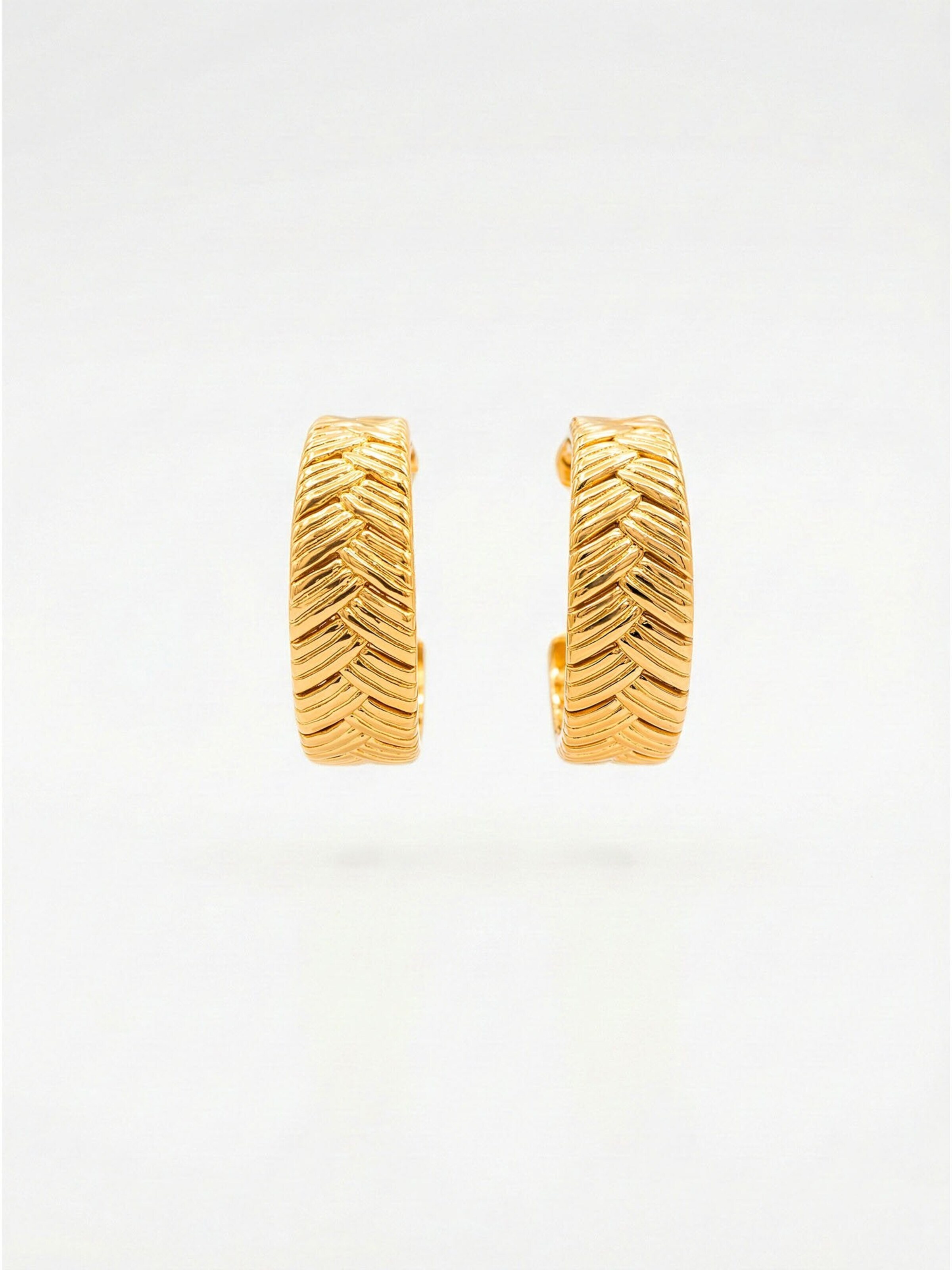 Nemomatheo Earrings 'Pluma Elegance – Federzauber' in Gold: front