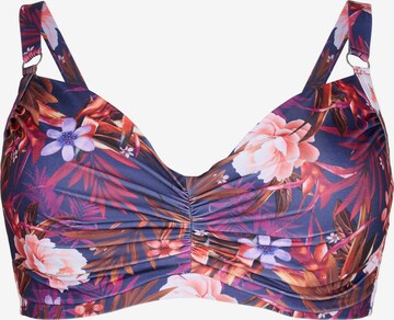 Swim by Zizzi Minimiser Bikini top 'STANIA' in Purple: front