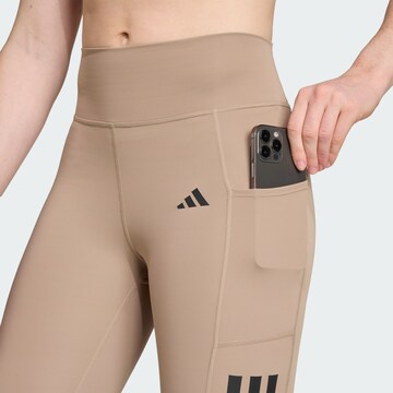 ADIDAS PERFORMANCE Skinny Sportbyxa 'Optime' i brun