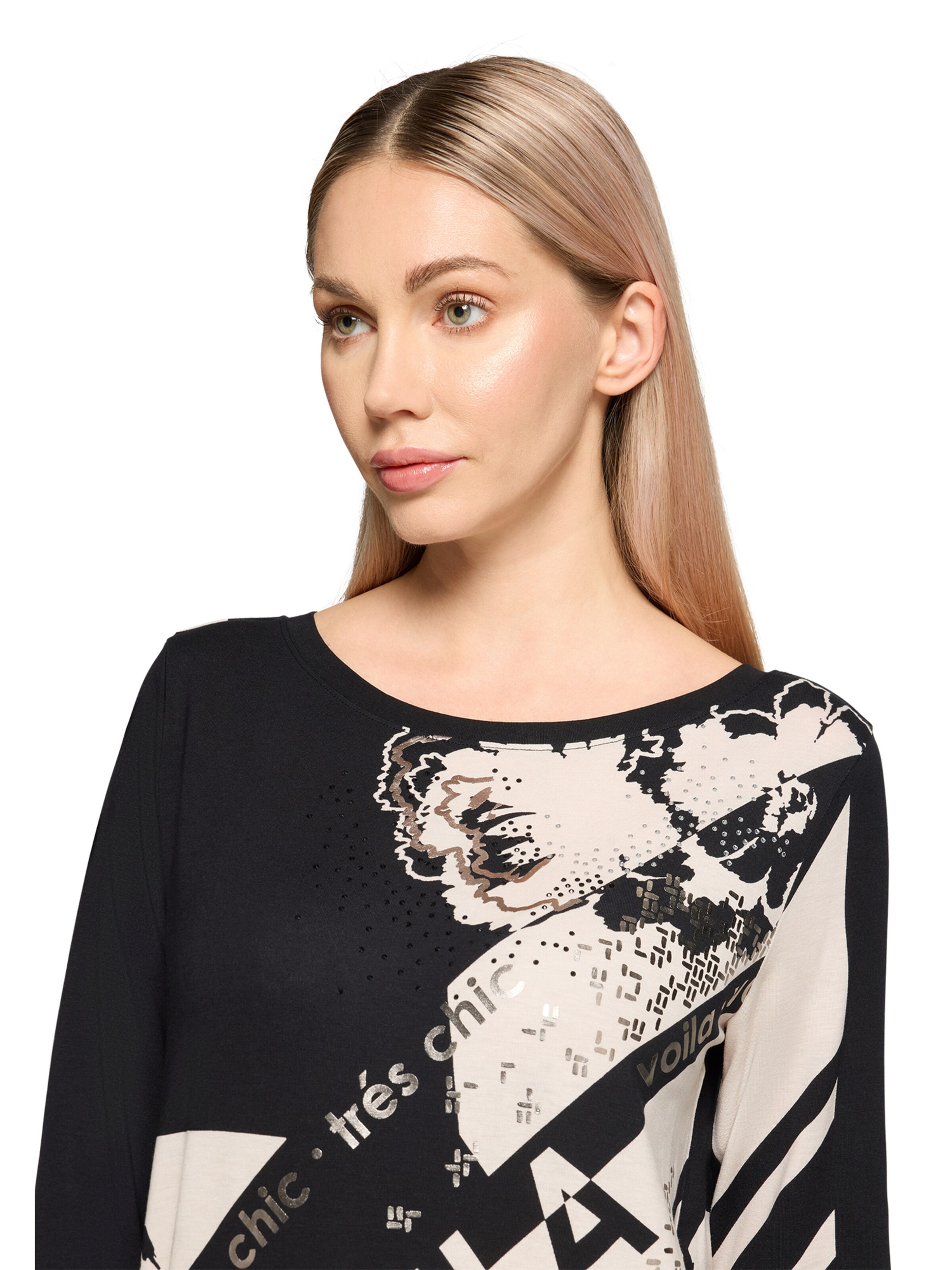 Betty Barclay Casual-Shirt mit Gummizug in Schwarz