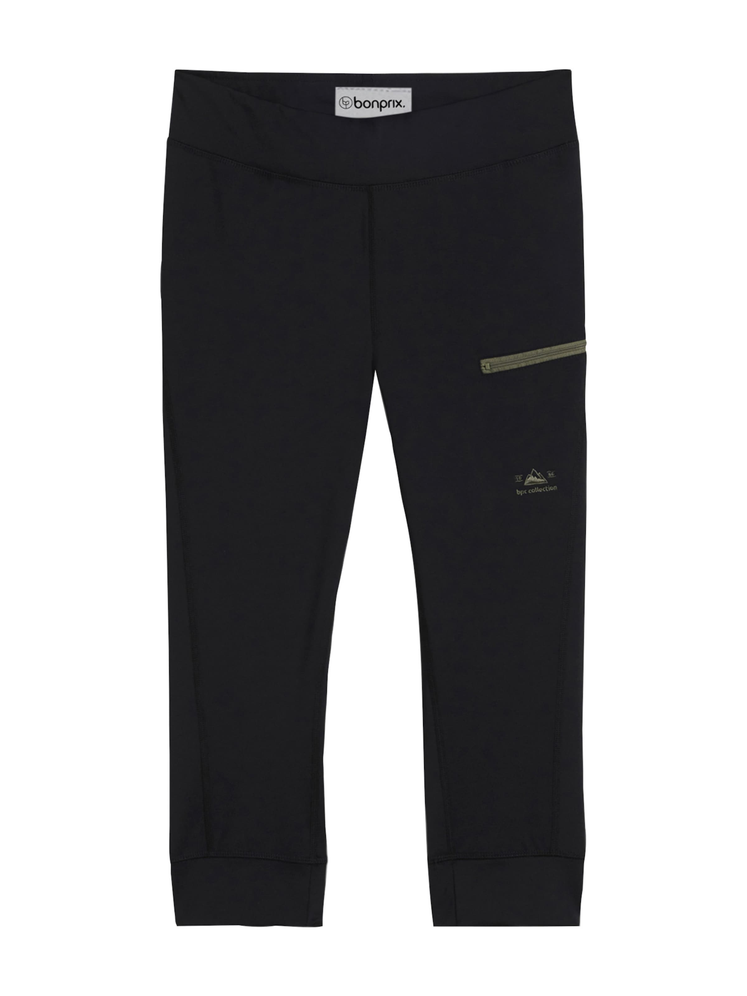 bonprix Skinny Sportbroek in Zwart: voorkant