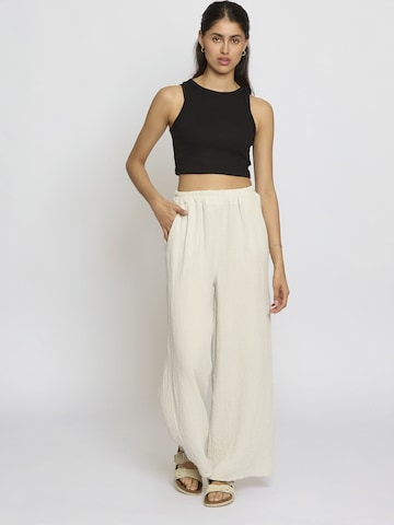 Wide Leg Pantalon 'Edaa' Lilavie en beige