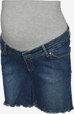 MAMALICIOUS Regular Jeans 'MILOW' in Blauw: voorkant