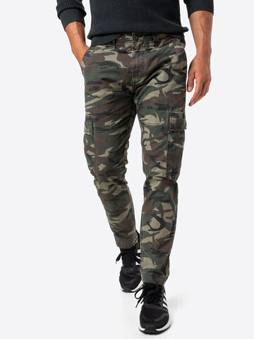 Superdry Slimfit Cargobroek in Groen: voorkant