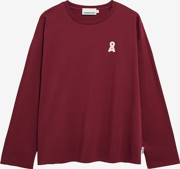 T-shirt ARMEDANGELS en rouge : devant