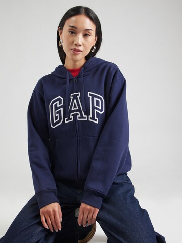 GAP - Casaco em moletão 'HERITAGE' em azul: frente