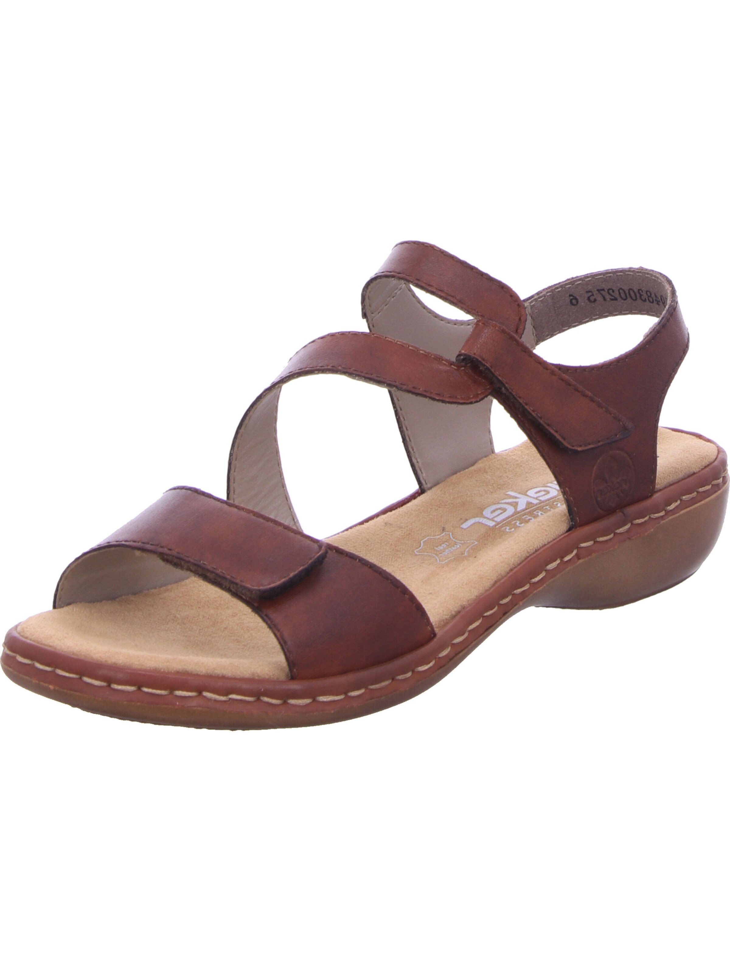 Sandales à lanières Rieker en marron : devant