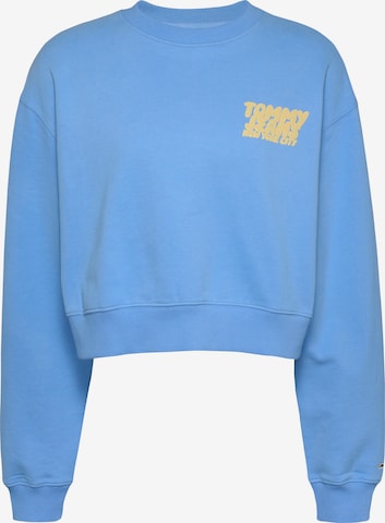 Tommy Jeans Суичър в синьо: отпред