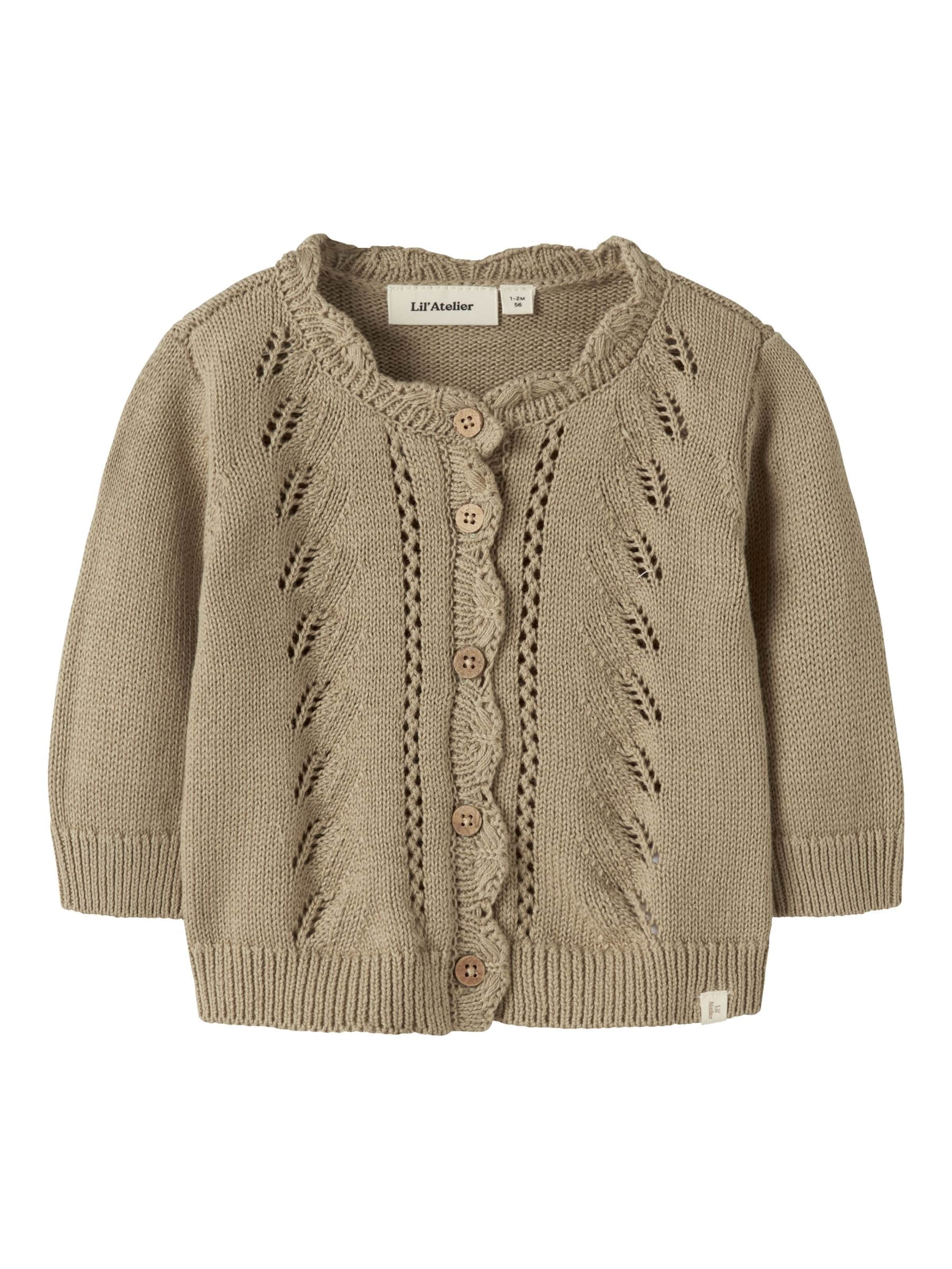 Cardigan Lil'Atelier en beige : devant