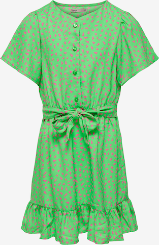 KIDS ONLY فستان 'Lino' بلون أخضر: الأمام