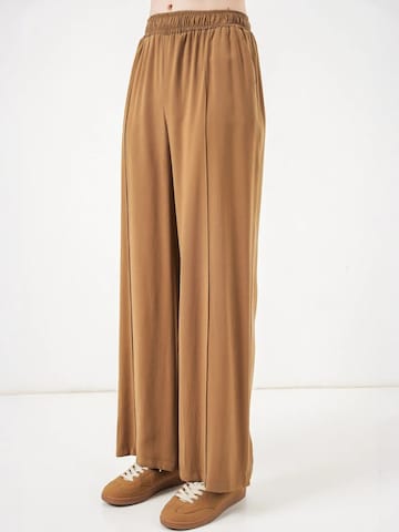 Wide Leg Pantalon Bigdart en marron