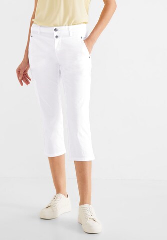 STREET ONE Slim fit Pants in White: front