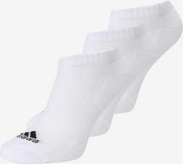 Chaussettes de sport 'Cushioned -cut 3 Pairs' ADIDAS SPORTSWEAR en blanc : devant