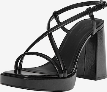 Pull&Bear Sandals in Black: front