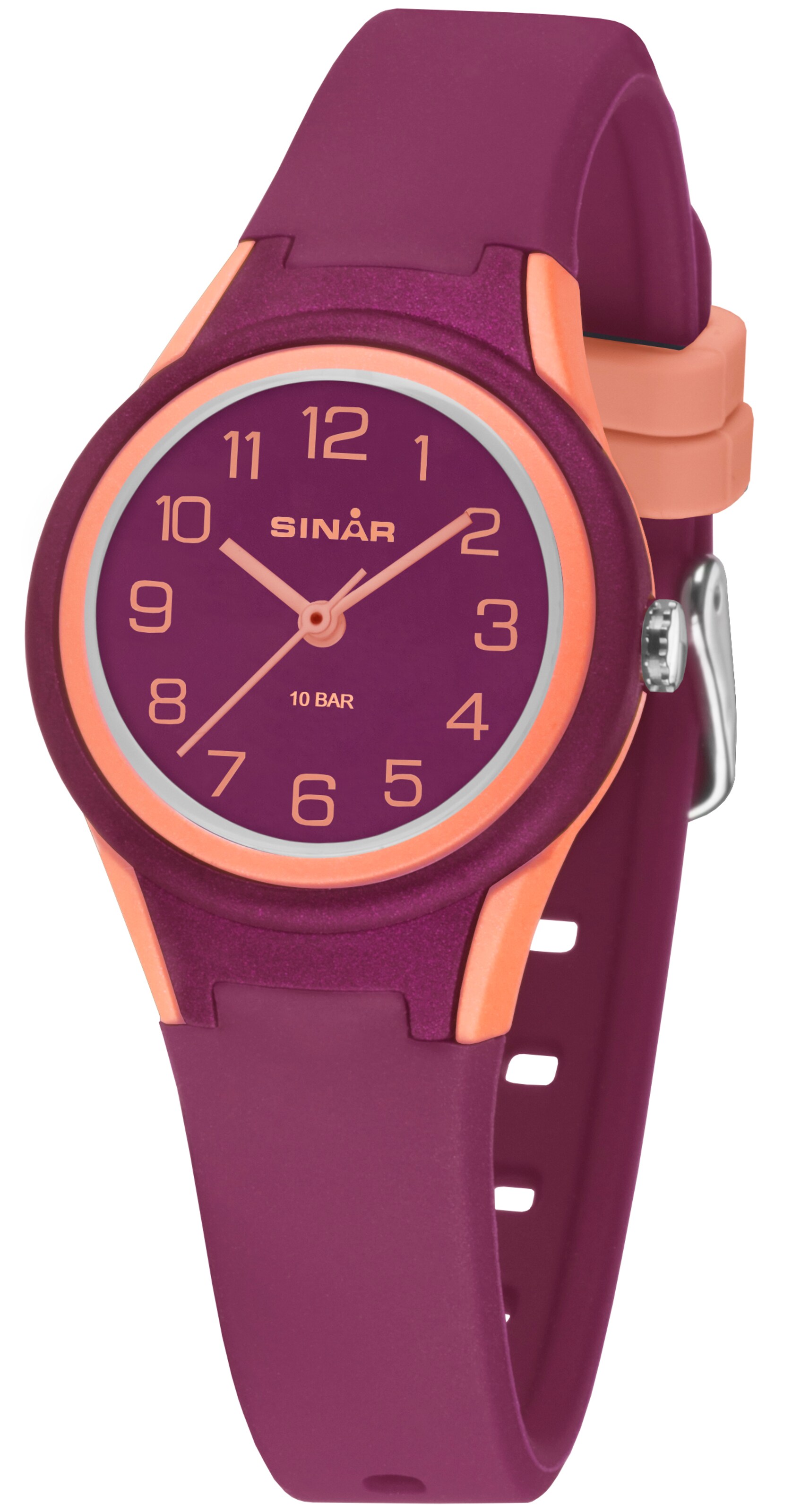 SINAR Uhr in Pink: Vorderseite