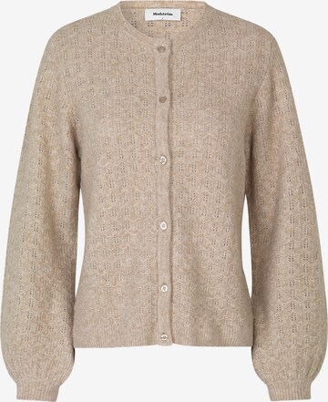 modström Knit Cardigan 'Alves' in Beige: front