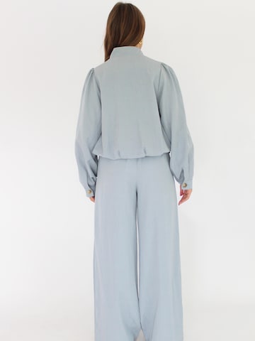Honnête Atelier Wide leg Broek 'Nina trousers' in Blauw