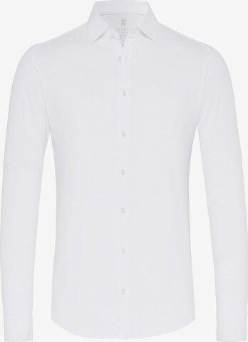 DESOTO Slim fit Button Up Shirt in White: front