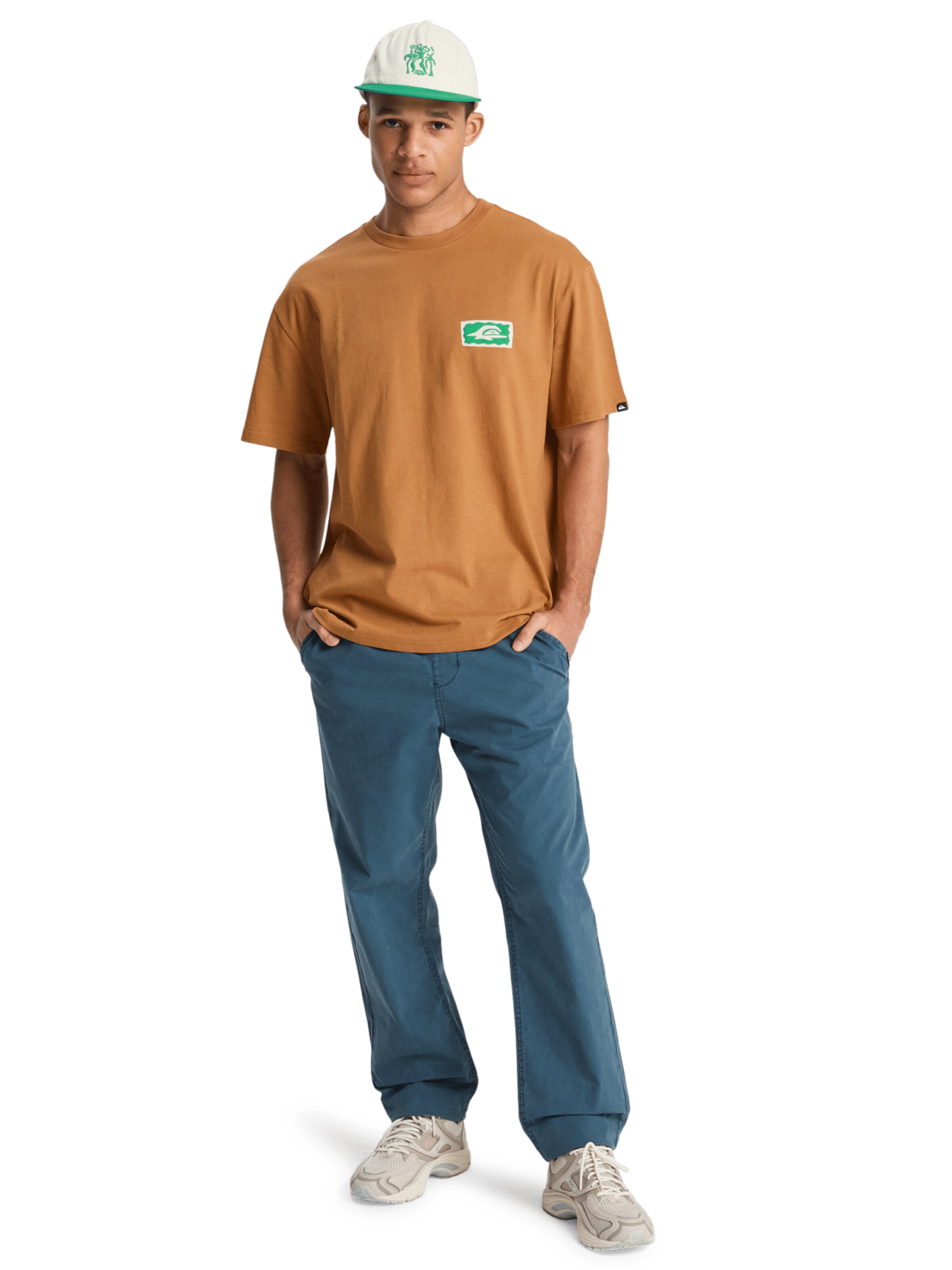 QUIKSILVER Performance Shirt 'Serenity Splash' in Brown