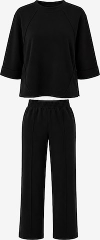 REGINA FASHION Strój do biegania 'Elegant Tracksuit' w kolorze czarny: przód