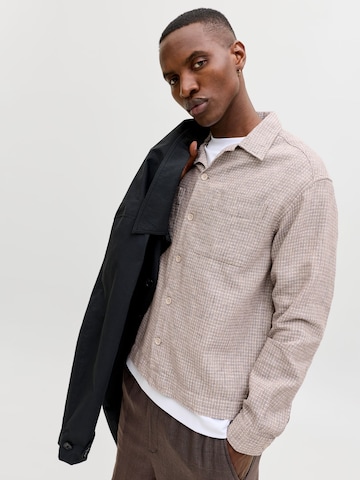 JACK & JONES Comfort Fit Hemd in Beige