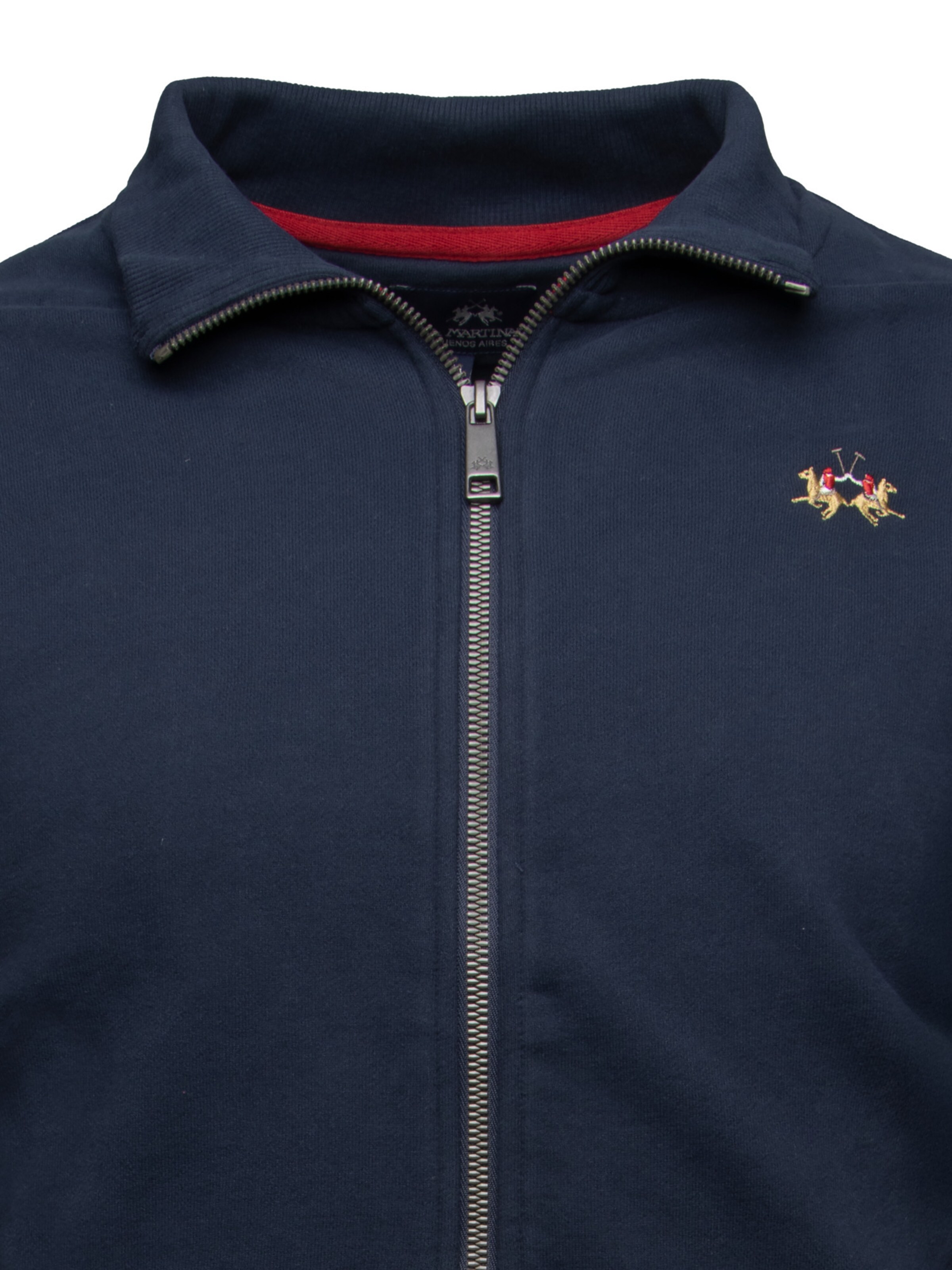 La Martina Sweatjacke 'MAF004' in Blau