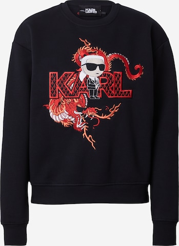 Karl Lagerfeld - Sudadera 'ikonik lny' en negro: frente