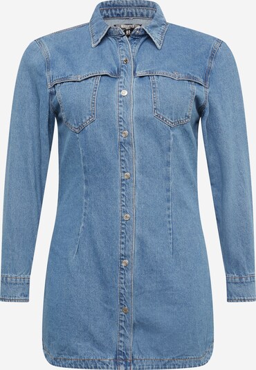 Missguided Plus Blousejurk in de kleur Blauw denim, Productweergave