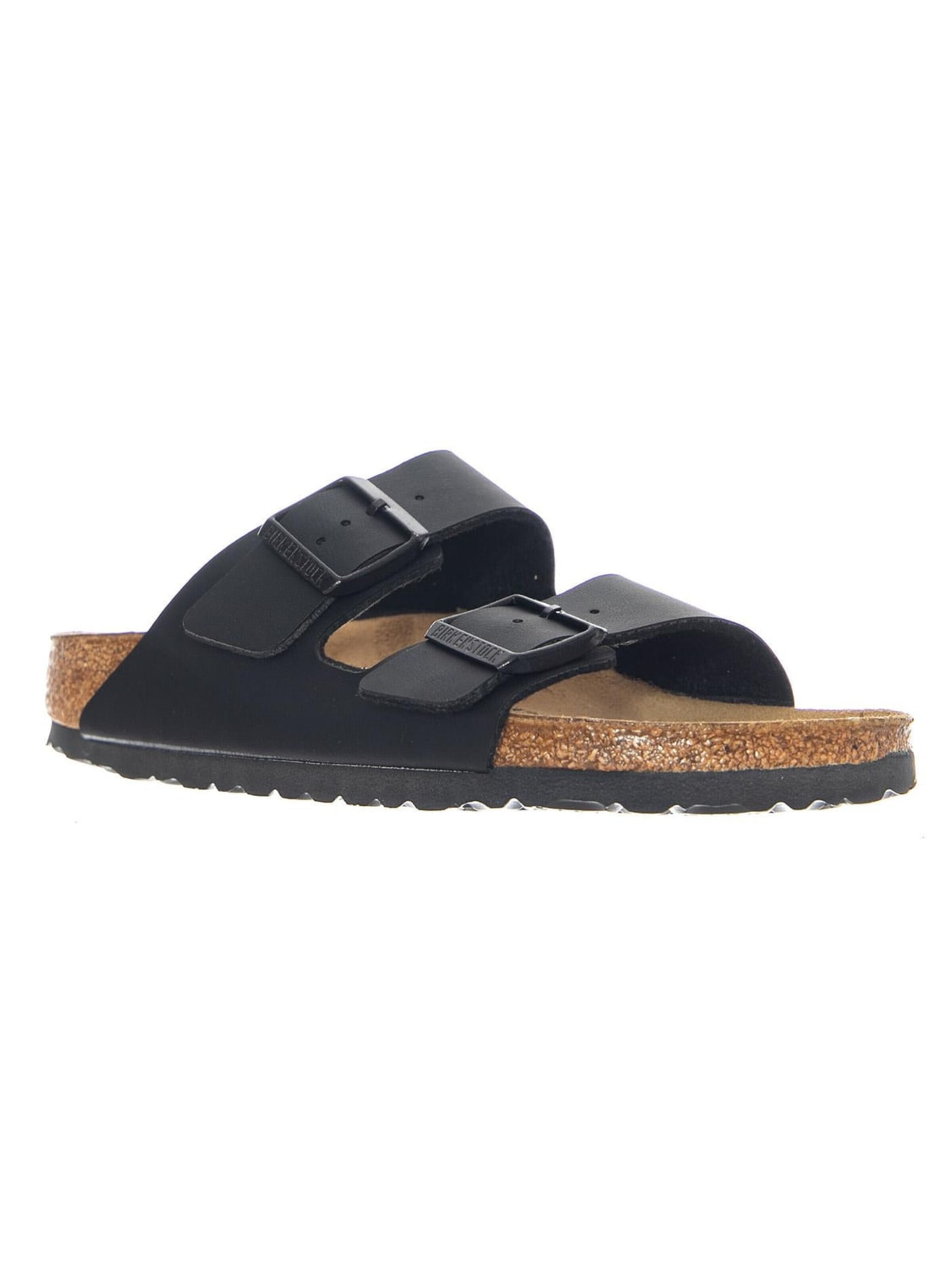 BIRKENSTOCK Sandaler 'Arizona Birko Flor Narrow Fit Black' i sort: forside