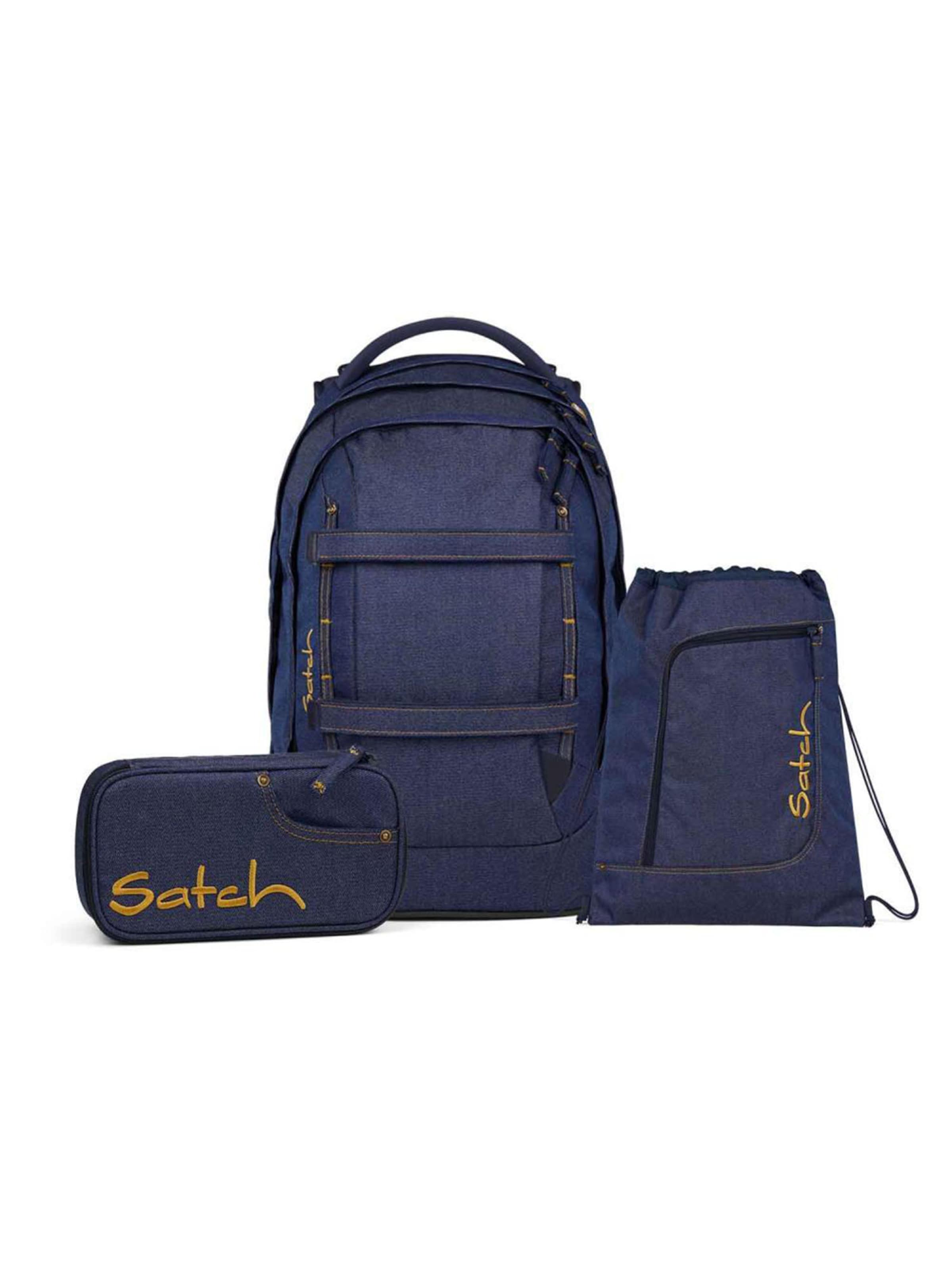 Satch Backpack 'Jeans Special' in Blue: front