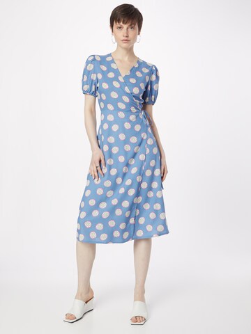 Rochie de la Compania Fantastica pe albastru: față
