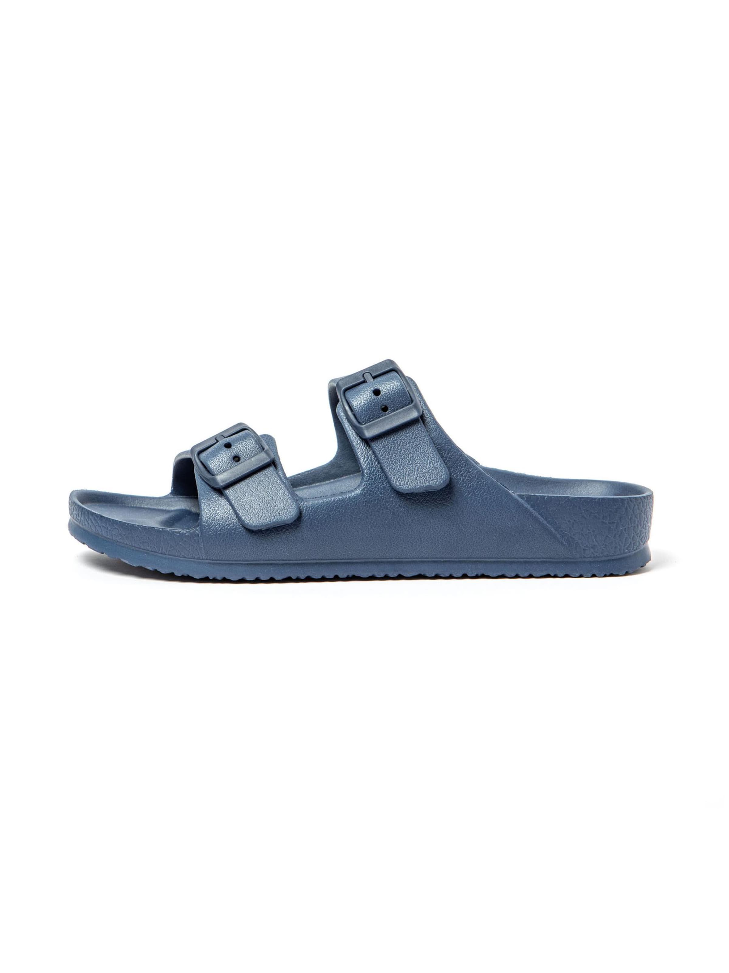 Brasileras Pantolette 'Coastal' in Blau: Vorderseite