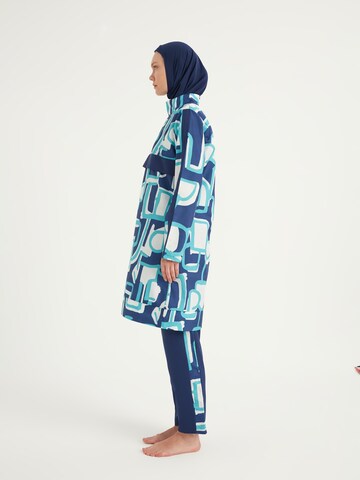 Riva Mera by Marina High neck Swimsuit Dress 'Riva Mera by Marina' in Blue