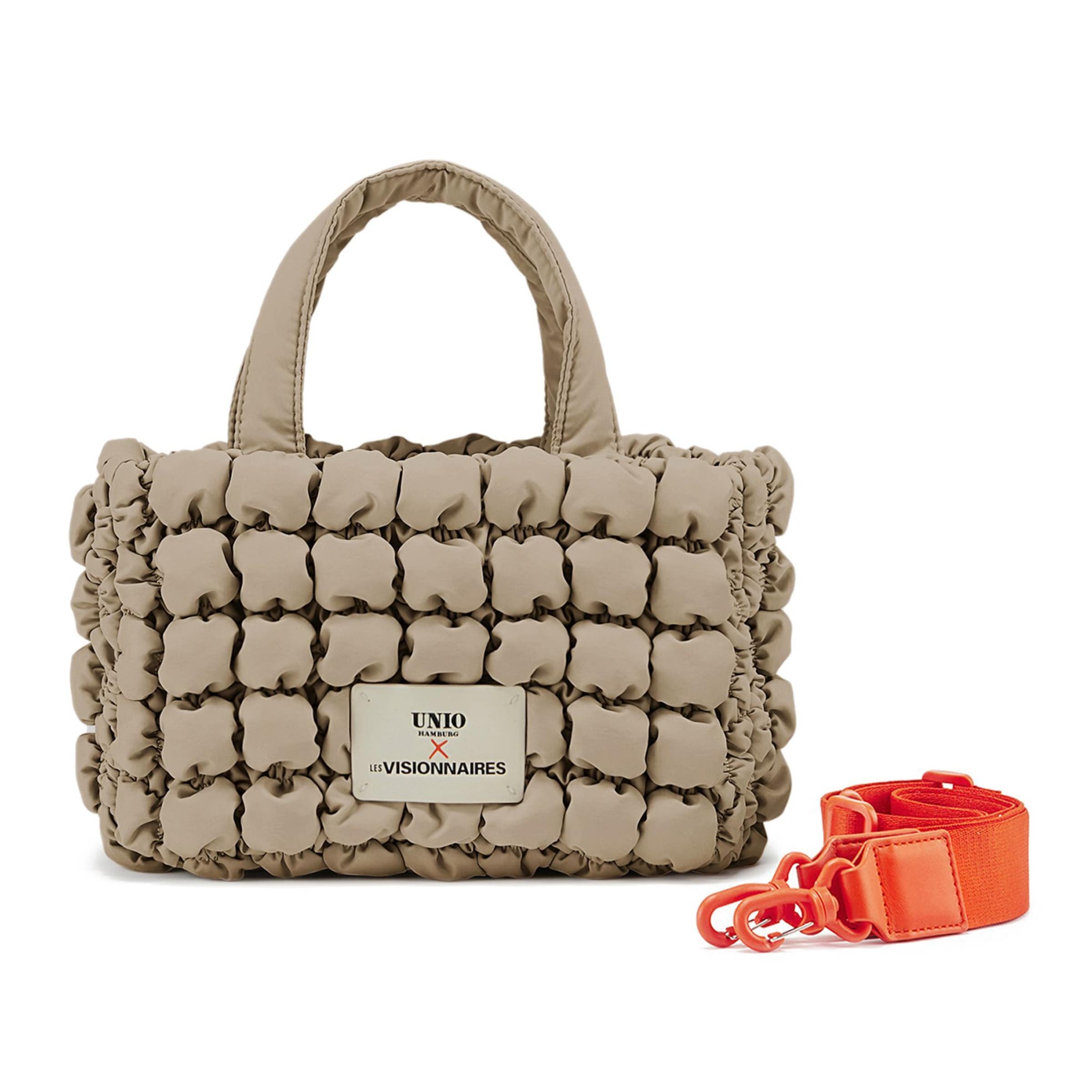 Les Visionnaires Handbag 'Unio Cortina Bubble' in Beige: front
