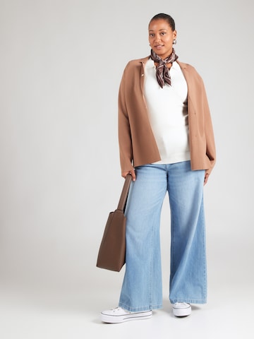 Geacă tricotată 'PANDORO' de la Persona by Marina Rinaldi pe maro