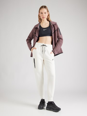 Nike Sportswear Tapered Trousers 'TCH FLC' in Beige