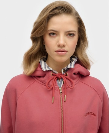 Superdry Zip-Up Hoodie 'Essential' in Melon ABOUT YOU