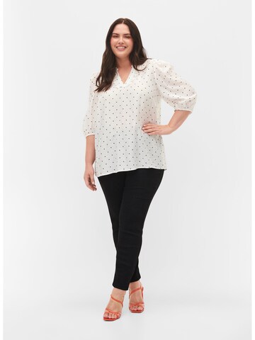 Zizzi - Blusa 'Ehuixi' en blanco