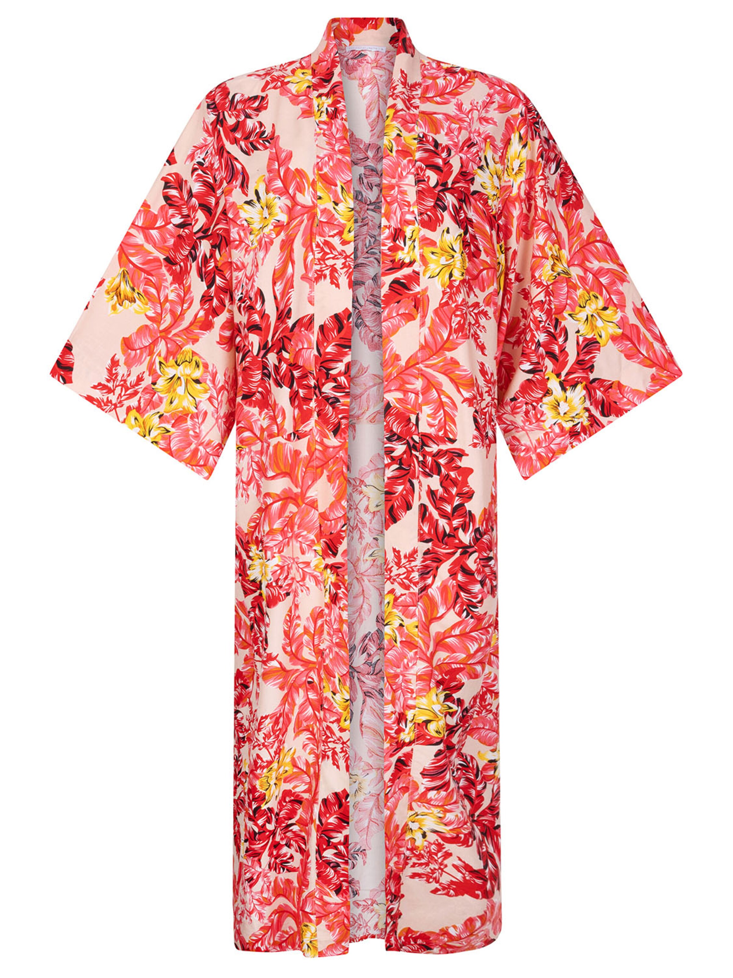 Chic by Lirette Kimono 'Kimono robe Flamingo Garden' in Roze